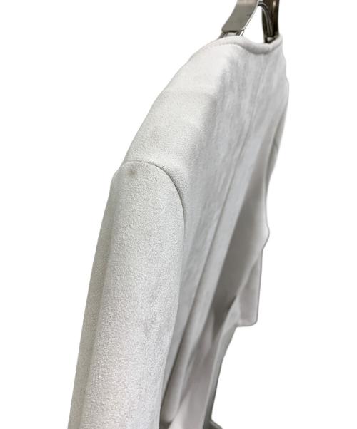 Acuta（アクータ）Acuta (アクータ) フェイクスエードVネックコート ライトグレー サイズ:FREEの古着・服飾アイテム