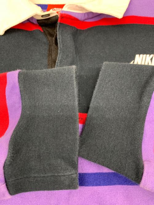 NIKE（ナイキ）NIKE (ナイキ) ラガーシャツ ブラック×パープル サイズ:Lの古着・服飾アイテム