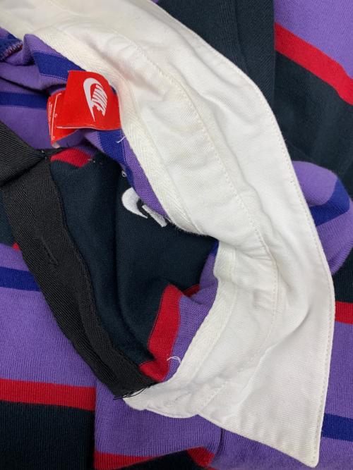 NIKE（ナイキ）NIKE (ナイキ) ラガーシャツ ブラック×パープル サイズ:Lの古着・服飾アイテム