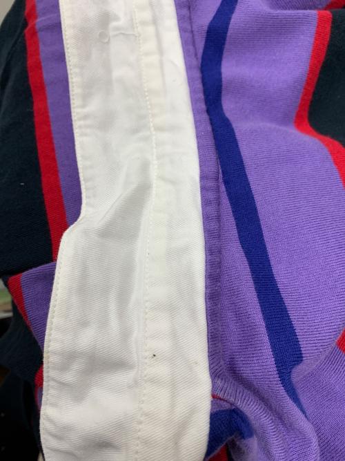 NIKE（ナイキ）NIKE (ナイキ) ラガーシャツ ブラック×パープル サイズ:Lの古着・服飾アイテム