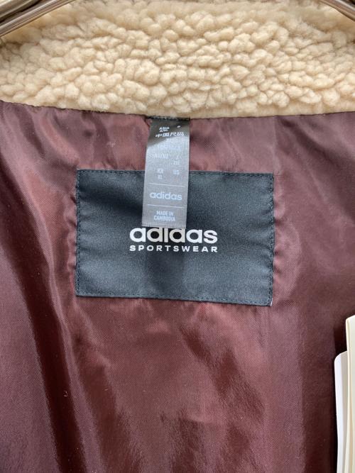 adidas（アディダス）adidas (アディダス) ボアジャケット ベージュ サイズ:2XL 未使用品の古着・服飾アイテム