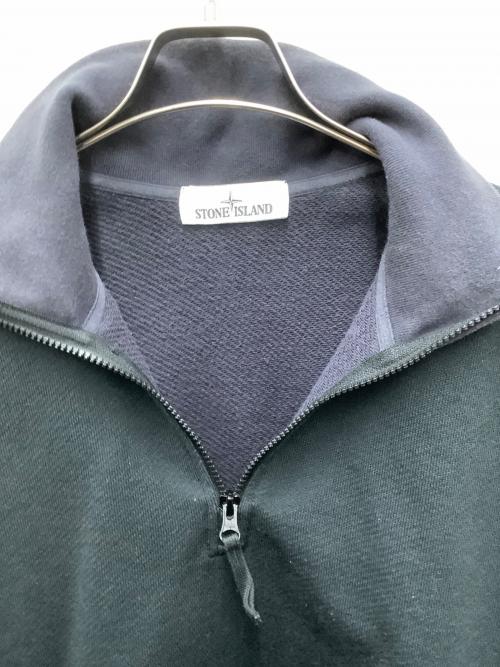 STONE ISLAND（ストーンアイランド）STONE ISLAND (ストーンアイランド) ハーフジップスウェット ブラック サイズ:Sの古着・服飾アイテム