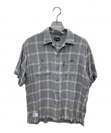 Schott（ショット）の古着「半袖シャツ」｜ライトグレー×ホワイト