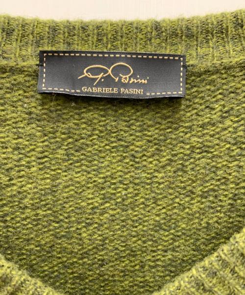 GABRIELE PASINI（ガブリエレパジーニ）GABRIELE PASINI (ガブリエレパジーニ) セーター グリーン×ブラック サイズ:Mの古着・服飾アイテム