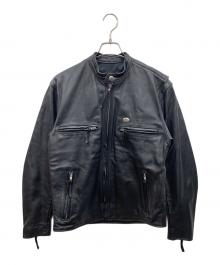 HARLEY-DAVIDSON（ハーレーダビッドソン）の古着「シングルライダースジャケット」｜ブラック