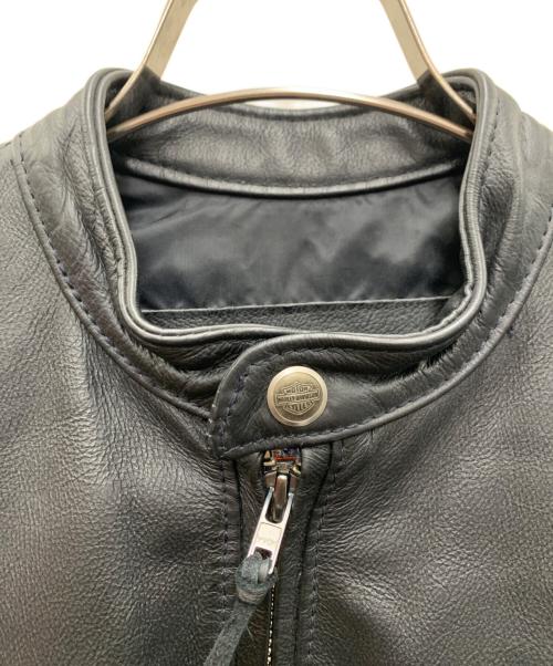 HARLEY-DAVIDSON（ハーレーダビッドソン）HARLEY-DAVIDSON (ハーレーダビッドソン) シングルライダースジャケット ブラック サイズ:Sの古着・服飾アイテム