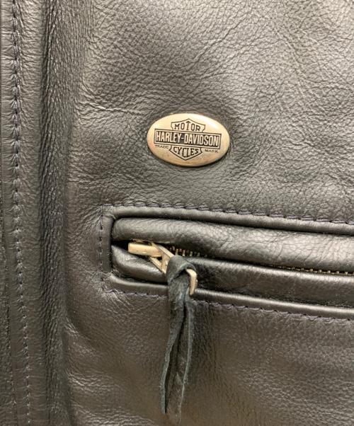 HARLEY-DAVIDSON（ハーレーダビッドソン）HARLEY-DAVIDSON (ハーレーダビッドソン) シングルライダースジャケット ブラック サイズ:Sの古着・服飾アイテム