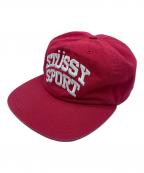 stussy sportステューシー スポーツ）の古着「キャップ」｜レッド