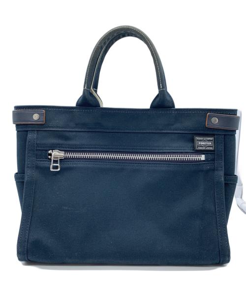 PORTER GIRL（ポーターガール）PORTER GIRL (ポーターガール) キャンバスミニトートバッグ ネイビーの古着・服飾アイテム