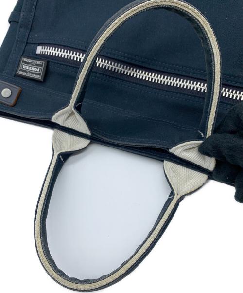 PORTER GIRL（ポーターガール）PORTER GIRL (ポーターガール) キャンバスミニトートバッグ ネイビーの古着・服飾アイテム