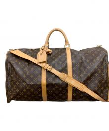 LOUIS VUITTON（ルイ ヴィトン）の古着「ボストンバッグ　キーポル・バンドリエール60」｜ブラウン