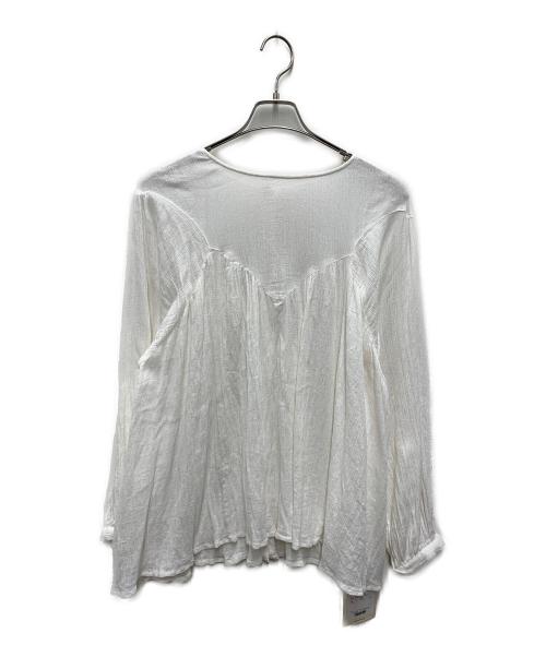 Sea Room lynn（シールームリン）Sea Room Lynn (シールームリン) Cottonクレープ2wayシャツ ホワイト サイズ:freeの古着・服飾アイテム