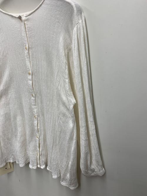 Sea Room lynn（シールームリン）Sea Room Lynn (シールームリン) Cottonクレープ2wayシャツ ホワイト サイズ:freeの古着・服飾アイテム