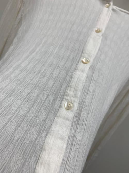 Sea Room lynn（シールームリン）Sea Room Lynn (シールームリン) Cottonクレープ2wayシャツ ホワイト サイズ:freeの古着・服飾アイテム