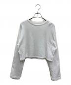 Sea Room lynnシールームリン）の古着「クロップドカットソー」｜ホワイト