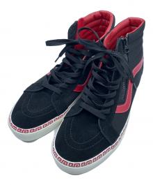 VANS（ヴァンズ）の古着「ハイカットスニーカー」｜ブラック×レッド