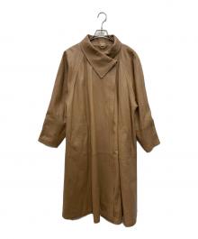 MARCELLA（MARCELLA）の古着「レザーコート」｜ベージュ