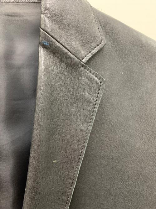 Calvin Klein（カルバンクライン）Calvin Klein (カルバンクライン) ラムレザージャケット ブラック サイズ:38の古着・服飾アイテム