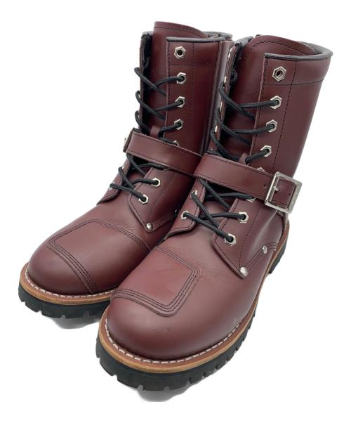 AVIREX（アヴィレックス）AVIREX (アヴィレックス) バイカーブーツ ボルドー サイズ:26.0の古着・服飾アイテム