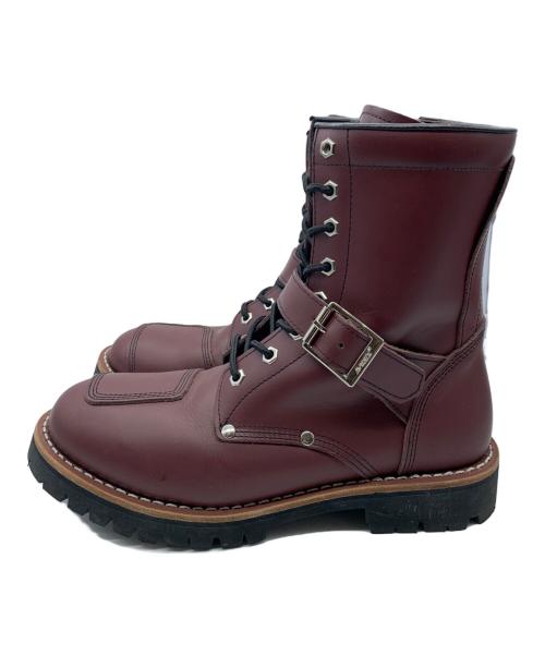 AVIREX（アヴィレックス）AVIREX (アヴィレックス) バイカーブーツ ボルドー サイズ:26.0の古着・服飾アイテム