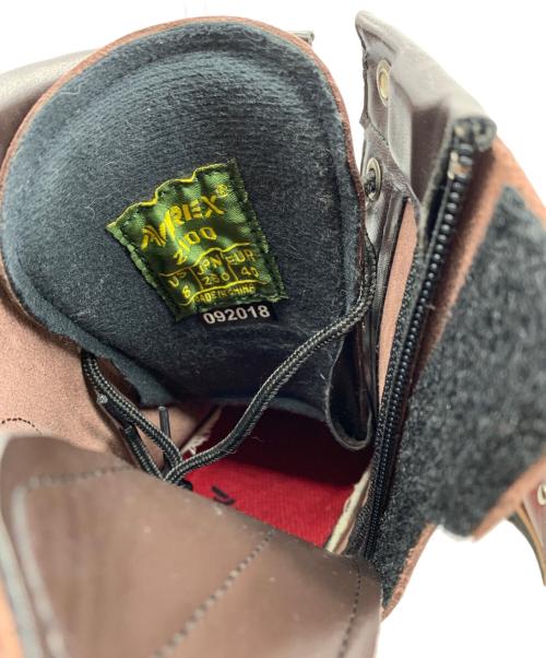 AVIREX（アヴィレックス）AVIREX (アヴィレックス) バイカーブーツ ボルドー サイズ:26.0の古着・服飾アイテム