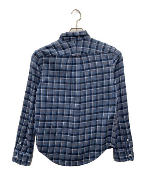 FIVE BROTHER（ファイブブラザー）FIVE BROTHER (ファイブブラザー) 長袖シャツ ブルー×ブラウン サイズ:Sの古着・服飾アイテム