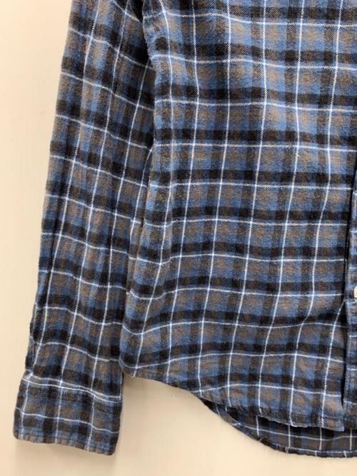 FIVE BROTHER（ファイブブラザー）FIVE BROTHER (ファイブブラザー) 長袖シャツ ブルー×ブラウン サイズ:Sの古着・服飾アイテム