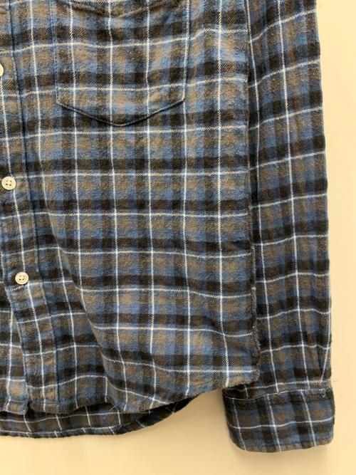 FIVE BROTHER（ファイブブラザー）FIVE BROTHER (ファイブブラザー) 長袖シャツ ブルー×ブラウン サイズ:Sの古着・服飾アイテム