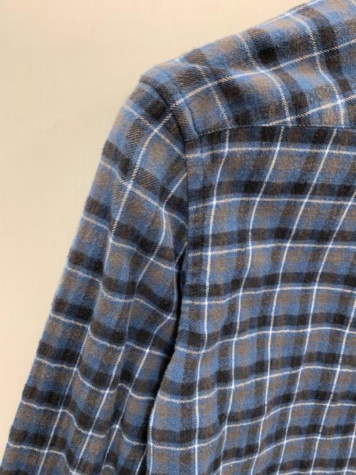 FIVE BROTHER（ファイブブラザー）FIVE BROTHER (ファイブブラザー) 長袖シャツ ブルー×ブラウン サイズ:Sの古着・服飾アイテム