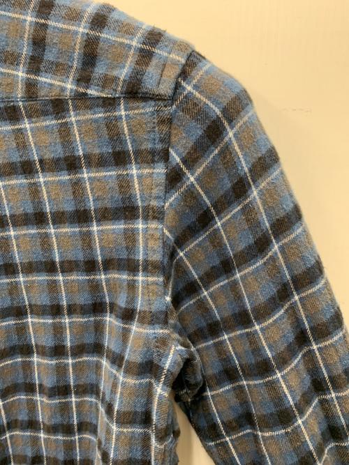 FIVE BROTHER（ファイブブラザー）FIVE BROTHER (ファイブブラザー) 長袖シャツ ブルー×ブラウン サイズ:Sの古着・服飾アイテム