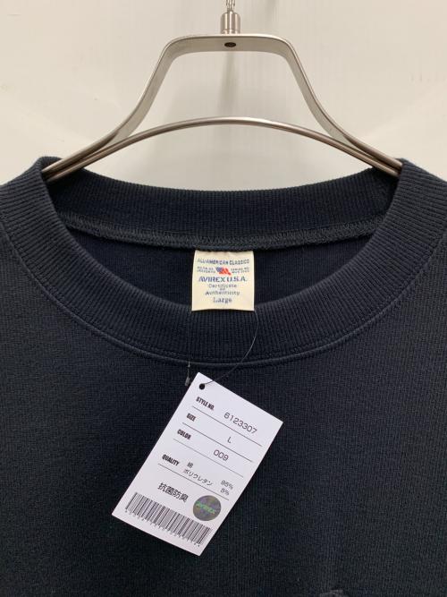 AVIREX（アヴィレックス）AVIREX (アヴィレックス) 半袖カットソー ブラック サイズ:L 未使用品の古着・服飾アイテム