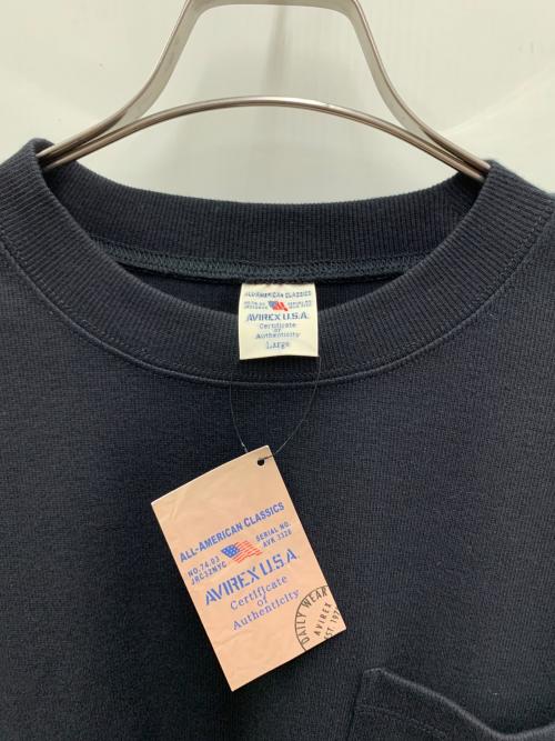 AVIREX（アヴィレックス）AVIREX (アヴィレックス) 半袖カットソー ブラック サイズ:L 未使用品の古着・服飾アイテム