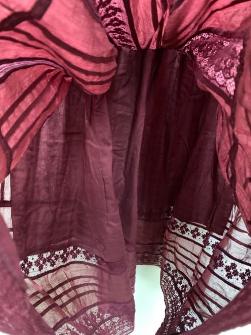 sara mallika（サラマリカ）sara mallika (サラマリカ) ロングスカート ワインレッド サイズ:FREE 未使用品の古着・服飾アイテム