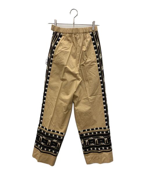 sara mallika（サラマリカ）sara mallika (サラマリカ) パンツ ベージュ×ブラック サイズ:F 未使用品の古着・服飾アイテム