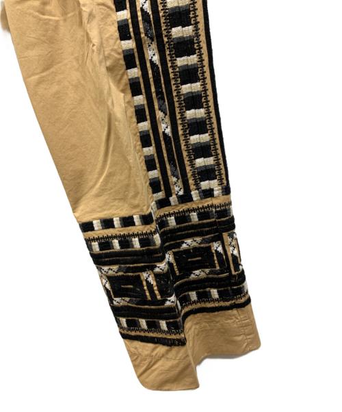 sara mallika（サラマリカ）sara mallika (サラマリカ) パンツ ベージュ×ブラック サイズ:F 未使用品の古着・服飾アイテム