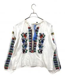 sara mallika（サラマリカ）の古着「長袖ブラウス」｜ホワイト