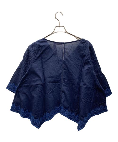 sara mallika（サラマリカ）sara mallika (サラマリカ) 半袖ブラウス ネイビー サイズ:free 未使用品の古着・服飾アイテム