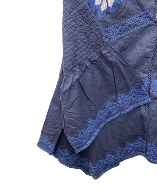 sara mallika（サラマリカ）sara mallika (サラマリカ) 半袖ブラウス ネイビー サイズ:free 未使用品の古着・服飾アイテム