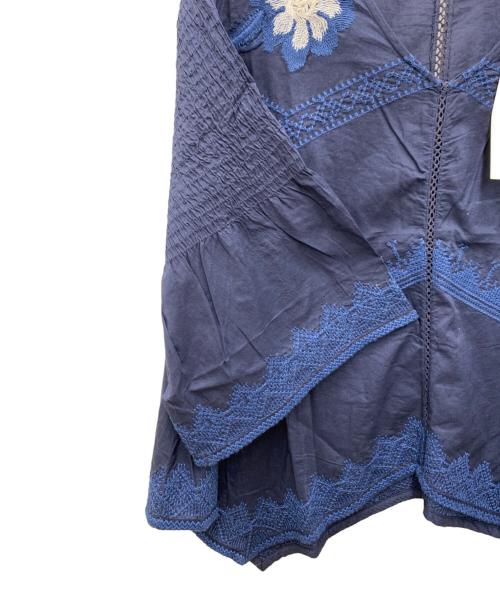 sara mallika（サラマリカ）sara mallika (サラマリカ) 半袖ブラウス ネイビー サイズ:free 未使用品の古着・服飾アイテム