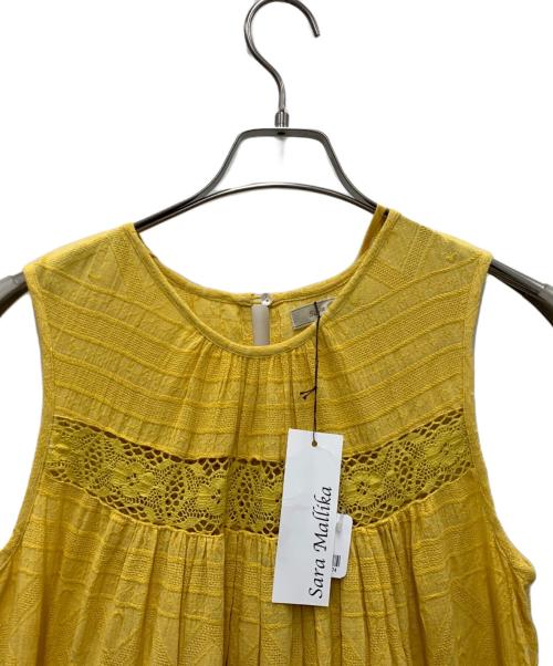 sara mallika（サラマリカ）sara mallika (サラマリカ) ノースリーブワンピース イエロー サイズ:free 未使用品の古着・服飾アイテム