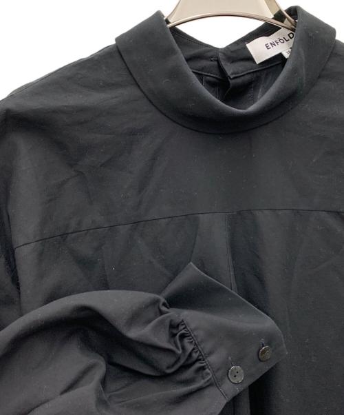 ENFOLD（エンフォルド）ENFOLD (エンフォルド) ギャザースリーブプルオーバーシャツ ブラック サイズ:38の古着・服飾アイテム
