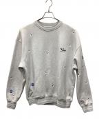 KEBOZ×nick gearケボズ×ニックギア）の古着「クルーネックスウェット」｜ライトグレー