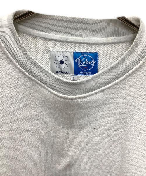 KEBOZ（ケボズ）KEBOZ (ケボズ) NICK GEAR (ニックギア) クルーネックスウェット ライトグレー サイズ:Lの古着・服飾アイテム