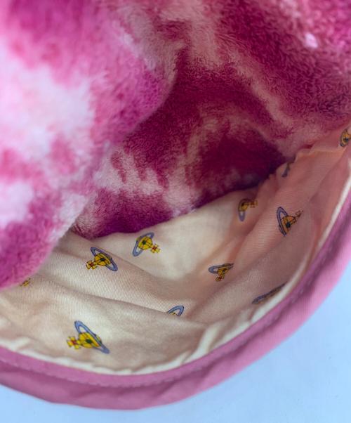 Vivienne Westwood（ヴィヴィアンウエストウッド）Vivienne Westwood (ヴィヴィアンウエストウッド) 巾着 ピンク×ホワイトの古着・服飾アイテム