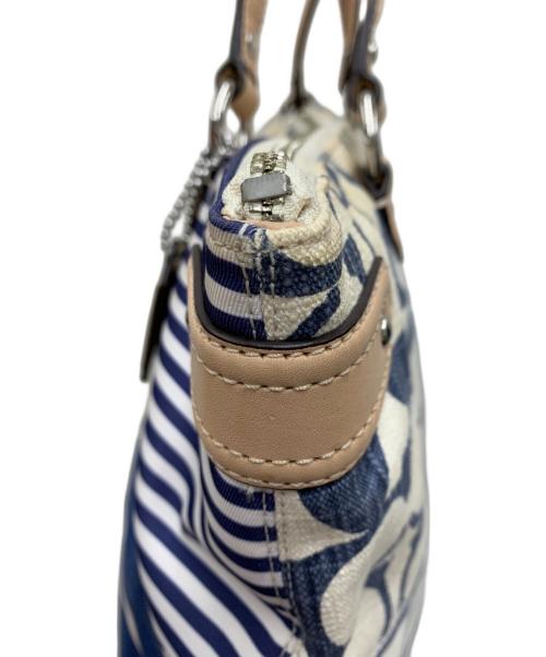 COACH（コーチ）COACH (コーチ) トートバッグ ホワイト×ネイビーの古着・服飾アイテム