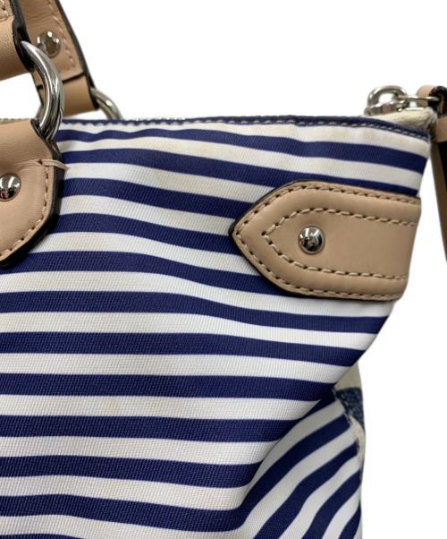 COACH（コーチ）COACH (コーチ) トートバッグ ホワイト×ネイビーの古着・服飾アイテム