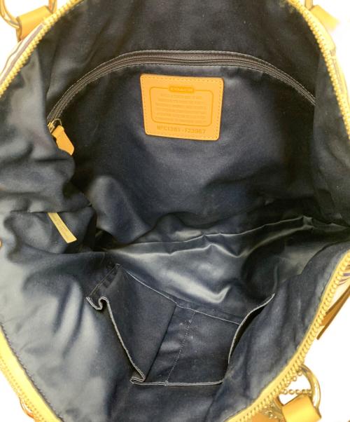 COACH（コーチ）COACH (コーチ) トートバッグ ホワイト×ネイビーの古着・服飾アイテム