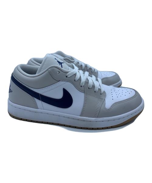 NIKE（ナイキ）NIKE (ナイキ) AIR JORDAN 1 LOW ホワイト×グレー サイズ:27の古着・服飾アイテム