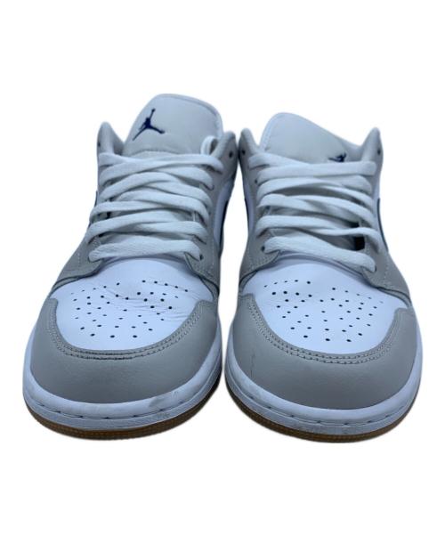 NIKE（ナイキ）NIKE (ナイキ) AIR JORDAN 1 LOW ホワイト×グレー サイズ:27の古着・服飾アイテム