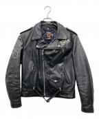 Schottショット）の古着「レザージャケット」｜ブラック